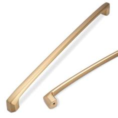 Imagem de COTYKILEY Pacote com 6 maçanetas de armário de bronze champanhe 12,5 polegadas (320 mm) puxadores de armário de cozinha dourados puxadores de armário de cozinha puxadores de gaveta puxadores de cômoda