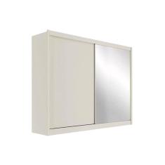 Imagem de Guarda Roupa Casal 2 Portas De Correr E 4 Gavetas C Espelho Creta Off White Europa
