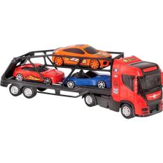 Imagem de Caminhão Top Truck Cegonheira C/ 3 Carrinhos - Bs Toys