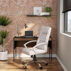 Imagem de cadeira de escritório presidente giratória home plus branca