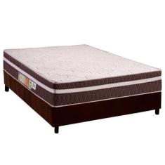 Imagem de Cama Box Casal: Colchão Ortopédico Polar D28 Orthoface Vip Brown + Bas