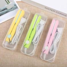 Imagem de Mini Chapinha Prancha De Cabelo Portátil Com Case Transporte - Qg Dos