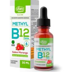Imagem de Vitamina B12 Metilcobalamina Gotas 30ml De Morango - Unilife