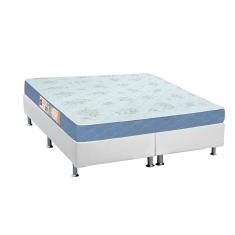 Imagem de Cama Box King: Colchão Espuma Castor D45 Sleep Max + Base CRC Courano White(193x203)