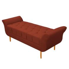 Imagem de Recamier Estofado Ari 195 cm King Size Suede Terracota - Amarena Móveis