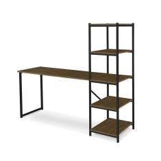 Imagem de Mesa Mesa De Computador Em Aço Com Torre Imbuia Preto Sett Steel Mobile