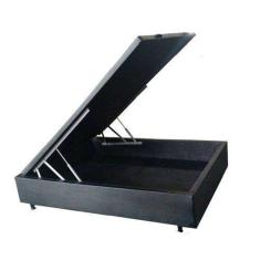 Imagem de Cama Box Baú Casal Sintético Cinza 39x138x188