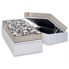 Imagem de Conjunto Box Baú Solteiro: Colchão Espuma Ortobom D26 Physical Ultra Resistente + Base CRC Courano White(88x188)
