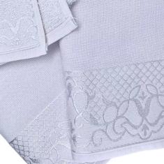 Imagem de Toalha de Banho Ornamental 100% Algodão - Olinda, Branco