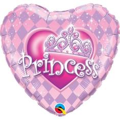 Imagem de Balão Metalizado Aniversario Princesas 18P Qualatex 45cm
