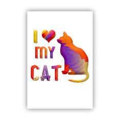 Imagem de Quadro Decorativo I My Cat 30x20 Mdf Madeira Adesivado