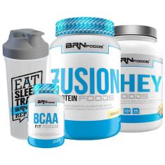 Imagem de Kit Fusion Protein + Whey Foods + Bcaa + Coqueteleira