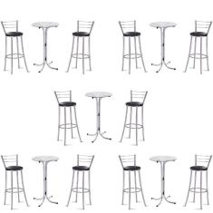 Imagem de Kit 5 Bistros Com 5 Banquetas Cromadas-gatmagazine