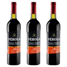 Imagem de Vinho Tinto de Mesa Suave Pérola 750ml - 3 unidades - Quinta do Nino