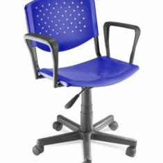 Imagem de Cadeira Girat ria Com Bra os Linha Polipropileno Atenas Azul