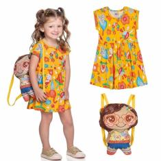 Imagem de Vestido Com Bolsa Infantil Menina Boneca Flamê Elian-Feminino