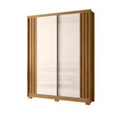 Imagem de Guarda Roupa Solteiro 2 Portas E 3 Gavetas Cannes M01 Freijó Off White Clique Chique