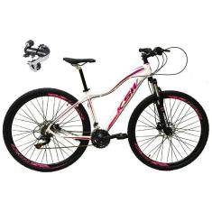 Imagem de Bicicleta Aro 29 Ksw Mwza 24v Câmbio Shimano Acera K7 Garfo Trava Freio a Disco - Branco/Pink/Violeta
