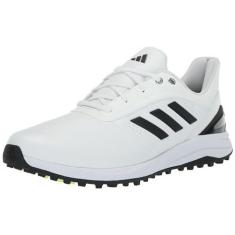 Imagem de adidas Tênis de golfe masculino Solarmotion Spikeless Lighstrike 24, Calçado branco/preto/verde Spark, 42