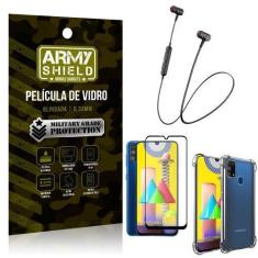Imagem de Fone Bluetooth HS-615 Samsung M31 + Capinha Anti Impacto + Película 3D