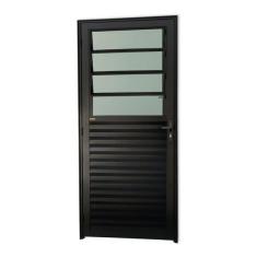 Imagem de Porta Basculante Super 25 Vidro Boreal 210x86cm Brimak Preto