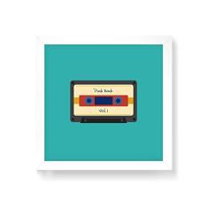 Imagem de Arte Maníacos Quadro Decorativo Fita Punk Rock - 50x50cm (Moldura em laca )