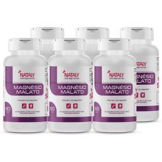 Imagem de Kit 6 Magnésio Malato Premium 60 Cápsulas De 500Mg Nataly