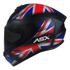 Imagem de Capacete ASX/ Axxis Draken UK Fosco Preto/ Vermelho/  Azul - ASX/AXXIS