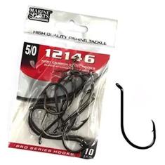 Imagem de Anzol Pesca Marine Sports 12146 N°5/0 (3,7cm) Black 10 Peças