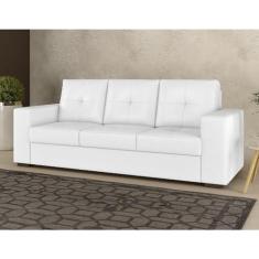 Imagem de Sofá para Sala de Estar 03 Lugares San Diego Branco