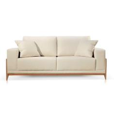 Imagem de Sofá 2 Lugares Fixo Living Bellagio Veludo Bege Claro 01 1,90m