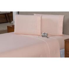 Imagem de Lençol Solteiro 3 Pçs Ponto Palito Percal 200 Fios 100% Algodão - Rafa