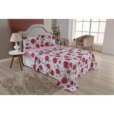 Imagem de Jogo De Lençol Casal Queen 4 Peças Percal 180 Fios 80% Algodão Estampa