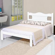 Imagem de Cama de Casal Munique 11020/1 Branco - Gabrielli Móveis 100% MDF