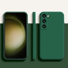 Imagem de Capa de telefone de silicone líquido macio para Samsung Galaxy A52 A32 A52S A13 5G S10 S20 FE S21 22 Ultra 22 S22 PLUS Note10 20 20U, verde escuro, para Galaxy S20
