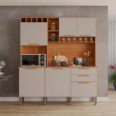 Imagem de Armário de Cozinha 6 Portas 2 Gavetas New Topázio Cinamomo/off-white