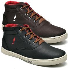 Imagem de Kit 2 Pares Tênis Casual Infantil Menino Cano Alto Conforto-Masculino