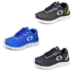 Imagem de Kit 3 Tênis Infantil Feminino Evoltenn Impacto Azul, Azul, 32