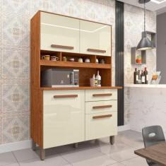 Imagem de Cozinha Compacta 4 Portas 2 Gavetas Sofia Plus Imop Cinamomo/Off White