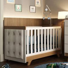 Imagem de Berço Mini Cama com Capitône Retrô 100% MDF Móveis Peroba