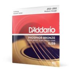 Imagem de Encordoamento Para Violão Aço 12 Cordas .010-.047 D'Addario Phosphor Bronze EJ38