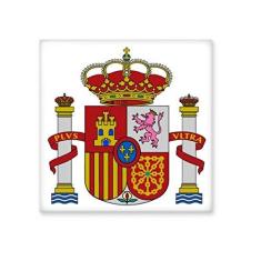 Imagem de Espanha, europeu, emblema nacional, ejo de cerâmica, decalque brilhante