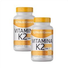 Imagem de 2X Vitamina K2 - Mk-7 - Nutrigenes - 60 Cápsulas