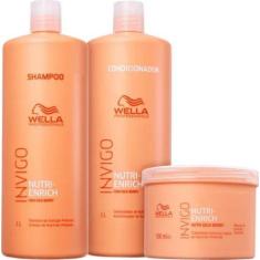 Imagem de Kit Wella Invigo Nutri Enrich Secos Ressecados Luzes Reflexos Quimicam