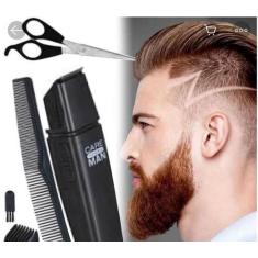 Imagem de Máquina de cortar Cabelo Kit com Tesoura e Pente - Care for Man