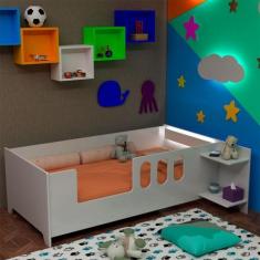 Imagem de Cama Infantil Montessoriana Livia Com Led Usb Prateleiras Divaloto - B