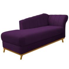 Imagem de Recamier Vanessa 185cm Lado Esquerdo Suede Roxo - Amarena Móveis