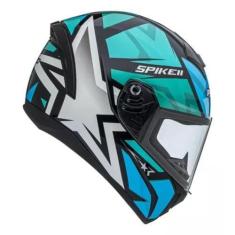Imagem de Capacete Masculino Feminino Moto Fechado Peels Spike 2 1st, Verde Água
