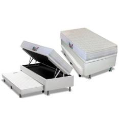 Imagem de Cama Box Baú C/Auxiliar Solteiro: Colchão Espuma Herval D28 / Ag65 Fro