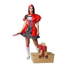 Imagem de Fantasia de Chapéuzinho Vermelho Adulto de Halloween Com Capa - Fantas